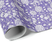 Periwinkle Floral Pattern Cadeaupapier (Rol Hoek)