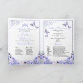 Periwinkle Floral Quinceanera Tiara Butterflies Programma (Binnen)