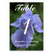 Periwinkle Floral Wedding Table No. Kaarten (Voorkant)