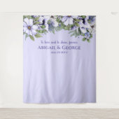 Periwinkle Florals Foto van Wall Backdrop Weddensc Wandkleed (Voorkant)