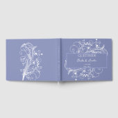 Periwinkle Flourish Wedding Guest Book Gastenboek (Volledig)