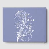 Periwinkle Flourish Wedding Guest Book Gastenboek (Achterkant)