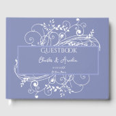 Periwinkle Flourish Wedding Guest Book Gastenboek (Voorkant)
