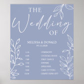 Periwinkle Flower Eenvoudig huwelijksprogramma Poster (Voorkant)