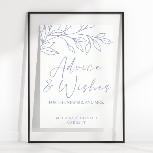 Periwinkle Flower Eenvoudige bruiloft advies & wen Poster