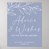 Periwinkle Flower Eenvoudige bruiloft advies & wen Poster (Voorkant)