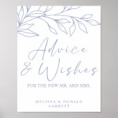 Periwinkle Flower Eenvoudige bruiloft advies & wen Poster (Voorkant)