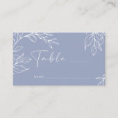 Periwinkle Flower Eenvoudige bruiloft escort Kaart Plaatskaartje (Voorkant)