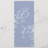 Periwinkle Flower Eenvoudige gereserveerde zitplaa Menu (Voorkant)