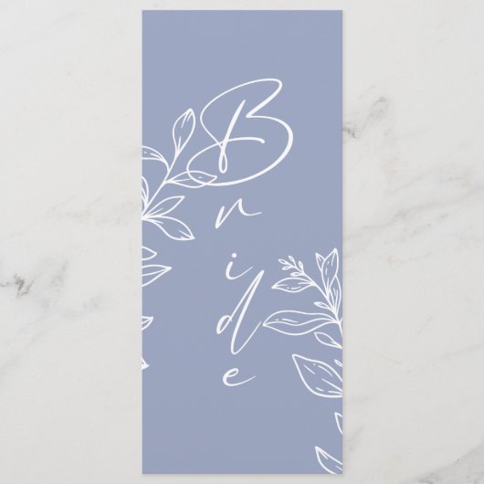 Periwinkle Flower Eenvoudige gereserveerde zitplaa Menu (Voorkant)