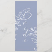 Periwinkle Flower Eenvoudige gereserveerde zitplaa Menu (Achterkant)