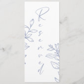 Periwinkle Flower Eenvoudige gereserveerde zitplaa Menu (Voorkant)