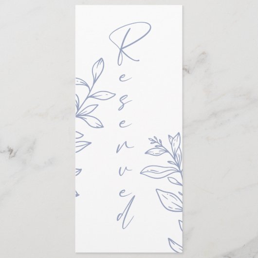 Periwinkle Flower Eenvoudige gereserveerde zitplaa Menu (Voorkant)