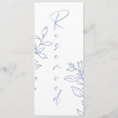 Periwinkle Flower Eenvoudige gereserveerde zitplaa Menu (Achterkant)