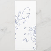 Periwinkle Flower Eenvoudige gereserveerde zitplaa Menu (Voorkant)