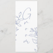 Periwinkle Flower Eenvoudige gereserveerde zitplaa Menu (Achterkant)