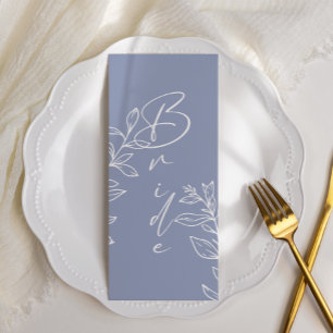 Periwinkle Flower Eenvoudige gereserveerde zitplaa Menu