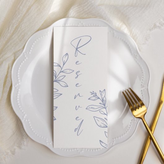 Periwinkle Flower Eenvoudige gereserveerde zitplaa Menu