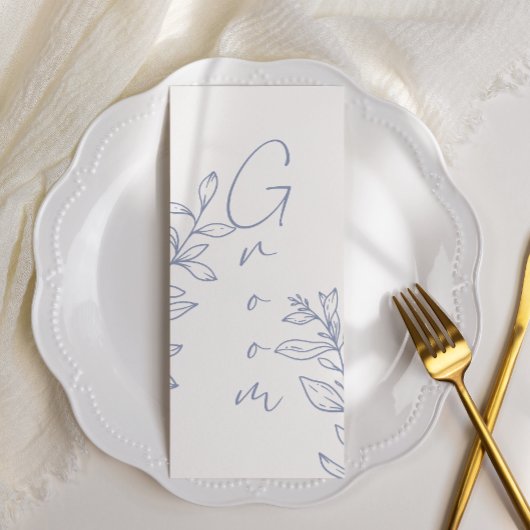 Periwinkle Flower Eenvoudige gereserveerde zitplaa Menu