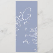 Periwinkle Flower Eenvoudige gereserveerde zitplaa Menu (Voorkant)