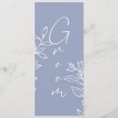 Periwinkle Flower Eenvoudige gereserveerde zitplaa Menu (Achterkant)