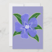 Periwinkle Flower Invitation Kaart (Voorkant)