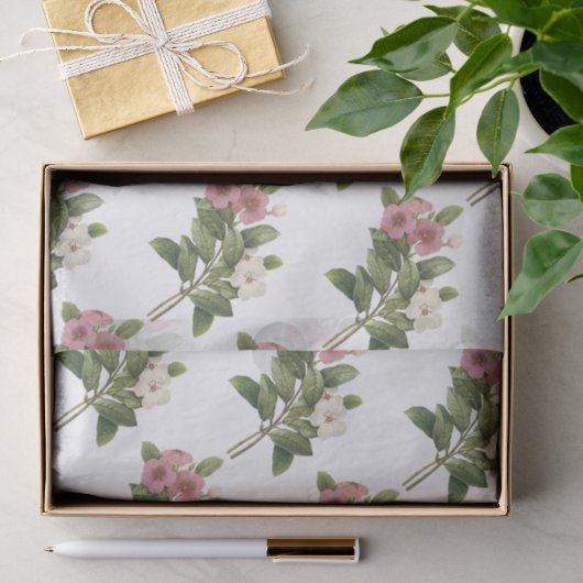 Periwinkle Flower Pattern Tissuepapier (Geschenk)