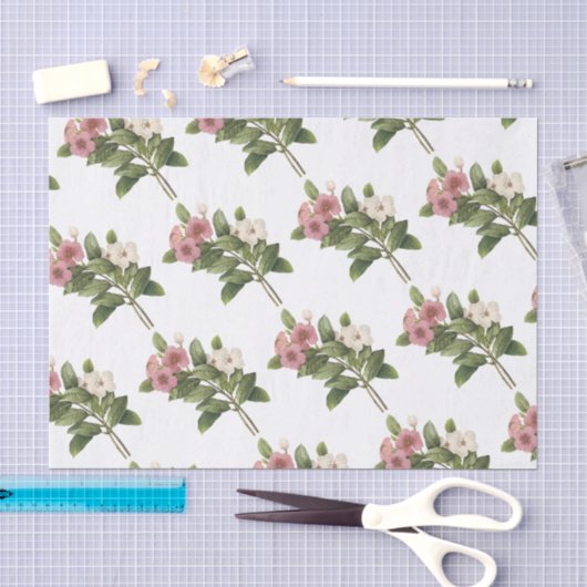 Periwinkle Flower Pattern Tissuepapier (Craft)