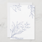 Periwinkle Flowers Boho Bridal Shower Uitnodiging (Achterkant)
