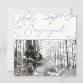 Periwinkle Flowers Boho Voeg foto verlovingsfeest  (Voorkant)