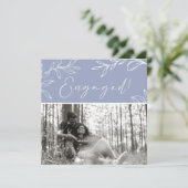 Periwinkle Flowers Boho Voeg foto verlovingsfeest (Staand voorkant)