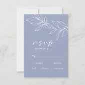 Periwinkle Flowers Bruiloft RSVP Kaart (Voorkant)
