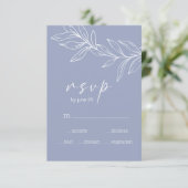 Periwinkle Flowers Bruiloft RSVP Kaart (Staand voorkant)