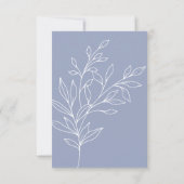 Periwinkle Flowers Bruiloft RSVP Kaart (Achterkant)