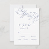 Periwinkle Flowers Bruiloft RSVP Kaart (Voorkant)