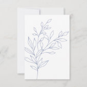 Periwinkle Flowers Bruiloft RSVP Kaart (Achterkant)