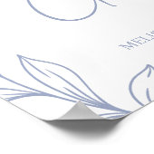 Periwinkle Flowers Eenvoudige bruiloft Kaart & ges Poster (Hoek)