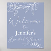 Periwinkle Flowers Elegant Vrijgezellenfeest Poste Poster (Voorkant)