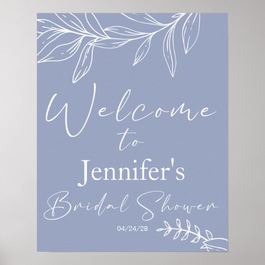 Periwinkle Flowers Elegant Vrijgezellenfeest Poste Poster (Voorkant)