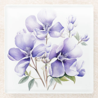 Periwinkle Flowers: "My Kitchen" Coaster Glazen Onderzetter