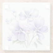 Periwinkle Flowers: "My Kitchen" Coaster Glazen Onderzetter (Achterkant)