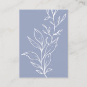 Periwinkle Flowers Trouwkamer Kaart (Achterkant)