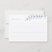 Periwinkle Flowers Trouwrecept Kaart Notitiekaartje (Achterkant)