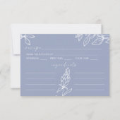 Periwinkle Flowers Trouwrecept Kaart Notitiekaartje (Voorkant)