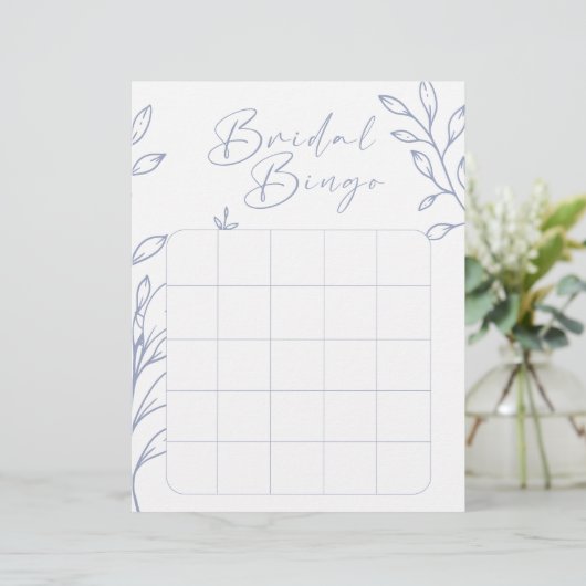 Periwinkle Flowers Vrijgezellenfeest Bingogame (Staand voorkant)