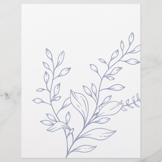 Periwinkle Flowers Vrijgezellenfeest Bingogame (Achterkant)