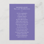 Periwinkle Forever in ons hart Foto van de Praycar Informatiekaartje (Achterkant)