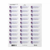 Periwinkle Fuchsia Blush Waterverf Floral Wedding Etiket (Full Sheet)