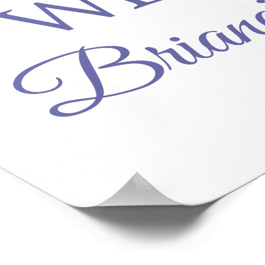 Periwinkle Fuchsia Vrijgezellenfeest Floral Welkom Poster (Hoek)