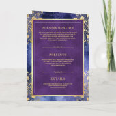 Periwinkle Galaxy Mandala QR Code Indian Wedding (Achterkant)